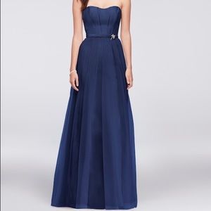 Oleg Cassini Navy Bridesmaid Dress Size 12